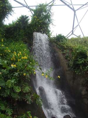 Eden project dome - the waterfall